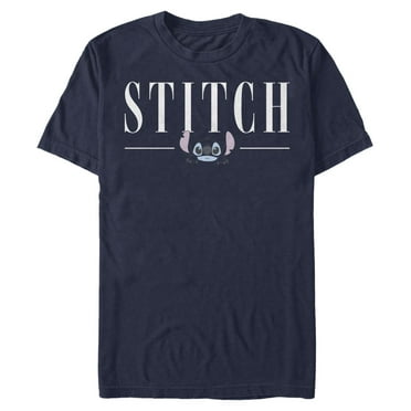 Mens Lilo & Stitch White Script Face T Shirt