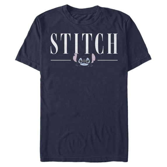 Mens Lilo & Stitch White Script Face T Shirt