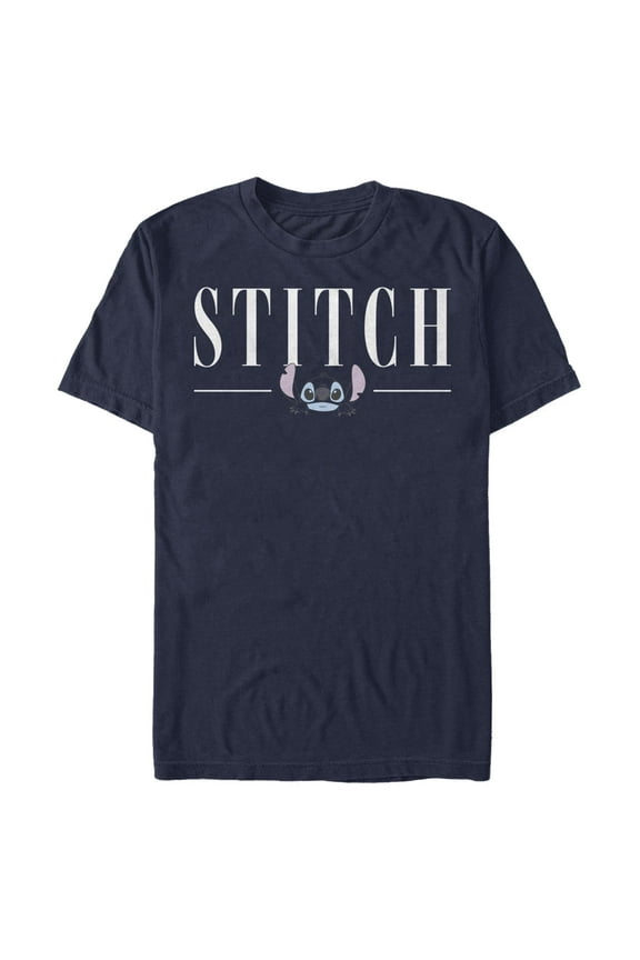 Mens Lilo & Stitch White Script Face T Shirt