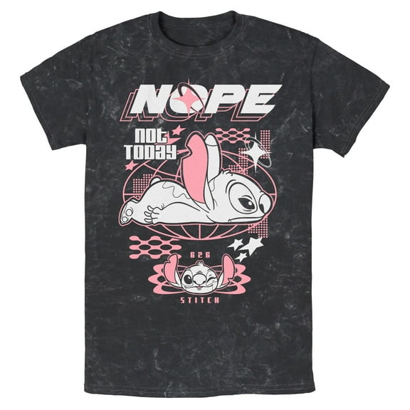Mens Lilo & Stitch Y2K Nope Not Today Stitch T Shirt