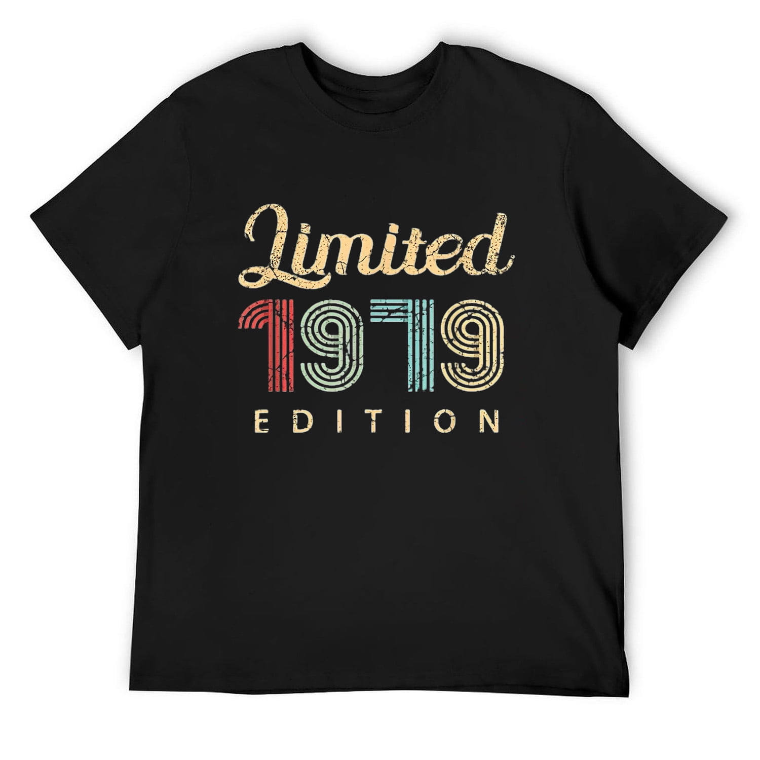 Mens Limited 1979 Edition Retro Vintage Age 43 Birthday T-Shirt Black ...