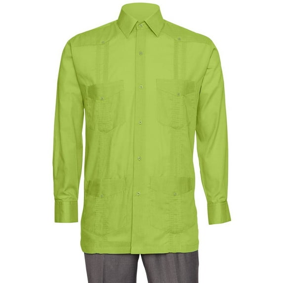 Mens Linen Look Guayabera Shirt