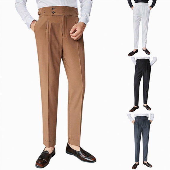 Mens Linen Pants Summer Beach Pants Casual Loose Fit with Waist Drawstring Lightweight Vacation Clothing White 33