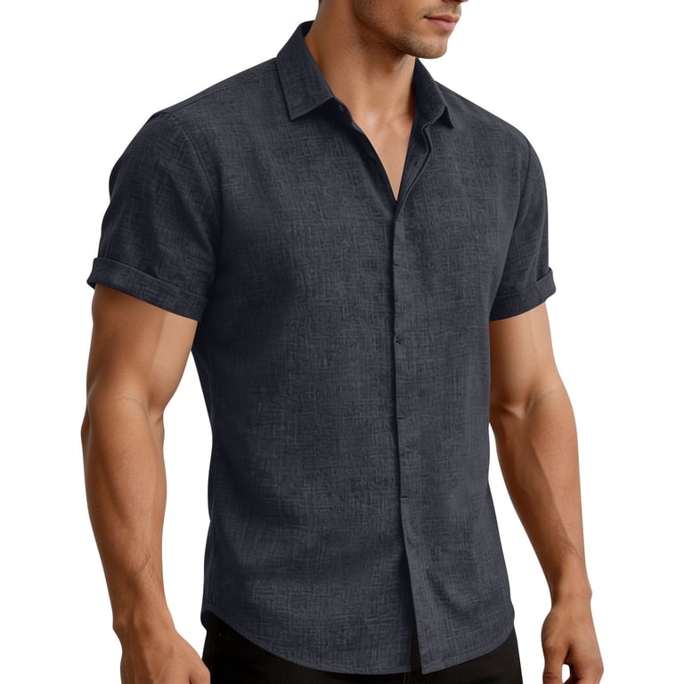 linen dress shirts wedding Kenny Flowers Men's Long Sleeve Linen Shirt