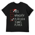 thumbnail image 1 of Mens List Christmas Santa T-Shirt Black, 1 of 5
