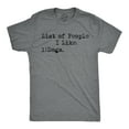 thumbnail image 1 of Mens List Of People I Like Dog T shirt Funny Sarcastic Animal Lover Cool Novelty Graphic Tees, 1 of 9