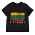 thumbnail image 1 of Mens Lithuania Flag, Lithuanian Pride, Lietuva, Lithuania T-Shirt Black 4X-Large, 1 of 5