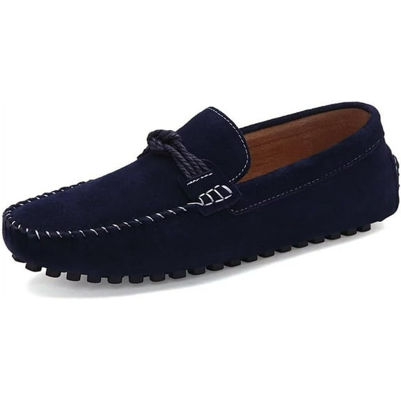 Mens Loafer Shoes Casual Penny Shoes Slip On Comfortable Boat Shoes Suede Leather Suit Shoes