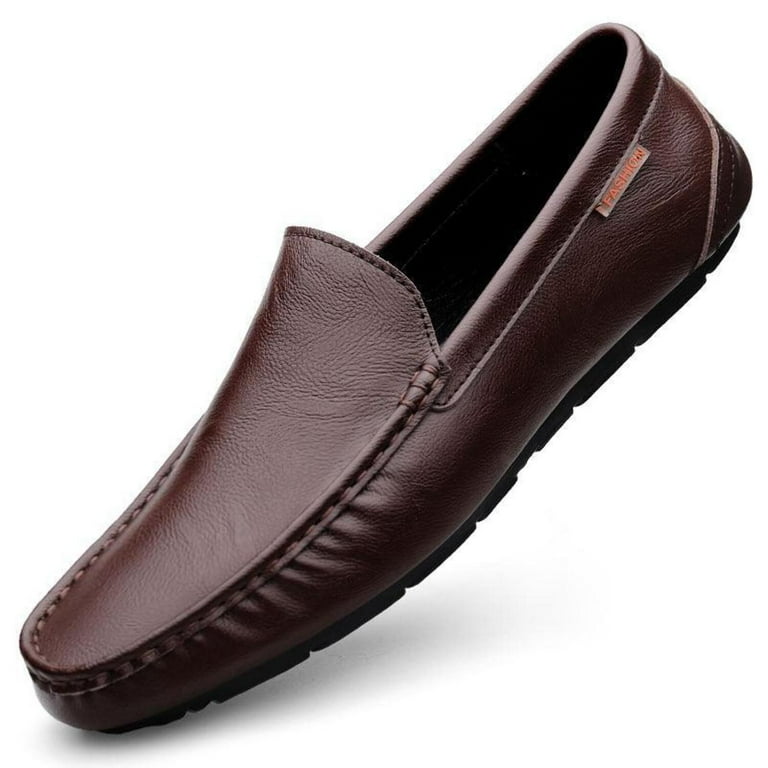Mens Loafers Moccasins Breathable Slip On Italian Style. Auburn 47