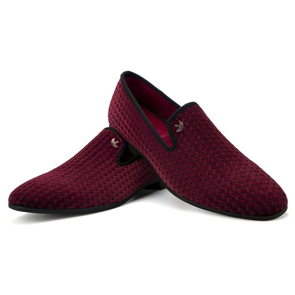 Mens Loafers Shoes Casual Dress Loafer Slip On Driving Shoes, Red/14, 10 US