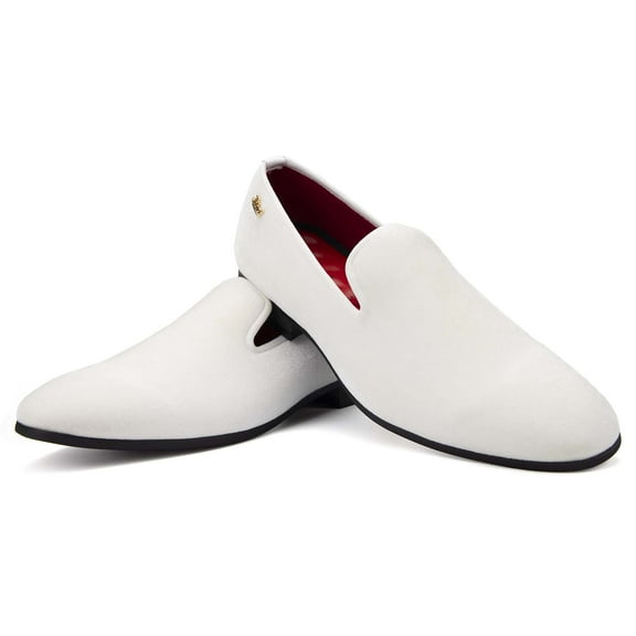 Mens Loafers Shoes Casual Dress Loafer Slip On Driving Shoes, White/15, 12 US