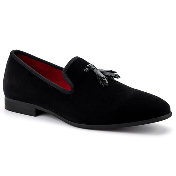 Mens Loafers Wedding Dress Shoes Slip-On Loafers for Men Tuxedo Suit Shoes, Black-04, 10US
