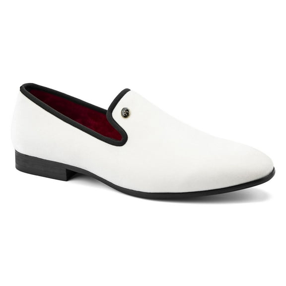 Mens Loafers Wedding Dress Shoes Slip-On Loafers for Men Tuxedo Suit Shoes, White-09, 12US