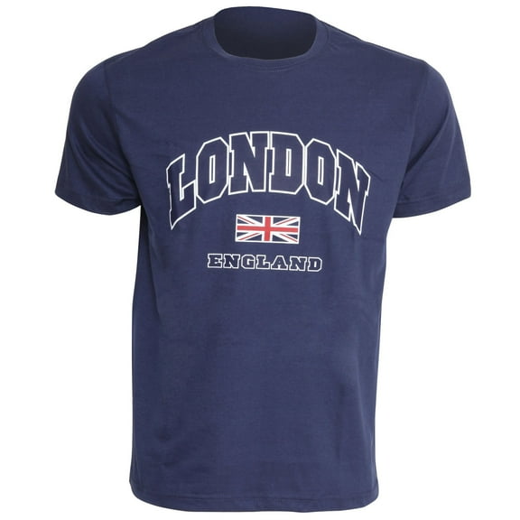 Mens London England Print Short Sleeve Casual T-Shirt
