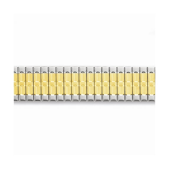 Mens Long 17-22mm Two-tone Expansion Band