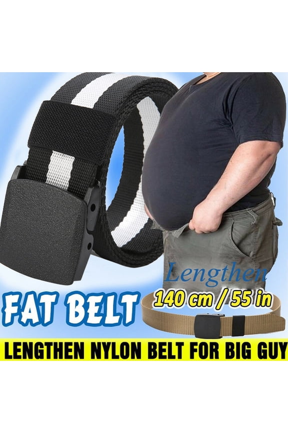 Mens Long Canvas Nylon Waist Web Belt Metal Free Security Check