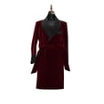 thumbnail image 1 of Mens Long Maroon Velvet Dressing Gown – Luxurious Robe for Ultimate Comfort and Style, 1 of 5