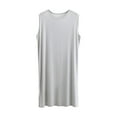 thumbnail image 1 of Mens Long Sleepwear 2025 Summer Loose Fitted Sleeveless Pajamas Tops Lounge Breathable Nightgown Plain Classic Tees Shirts Summer Nightdress for Mens, 1 of 3