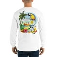 thumbnail image 1 of Mens Long Sleeve Broken Blender Parrot Margarita Hammock Beach T-Shirt Jimmy Buffett Tropical Style, 1 of 5