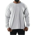 thumbnail image 1 of Mens Long Sleeve Casual Lightweight Fitted Basic T-Shirt Men's Casual Loose fit Cotton T-Shirt Basic Full Sleeves Crew Neck Pullover Shirts Lightweight Classic Solid Color T Shirts Soft Comfy Tee Top, 1 of 4