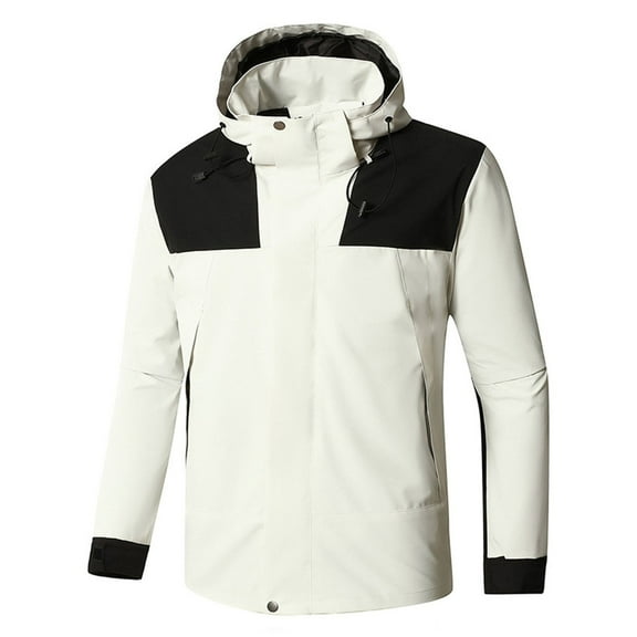 Mens Long Sleeve Color-Block Hoodie, Regular , Multi-Color Design, Fashionable Style, Great for Summer Street Fashion and Casual Gatherings