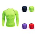 thumbnail image 1 of Mens Long Sleeve Compression Shirt, Athletic Gym Workout Rash Guard, Thermal Muscle Base Layer, Sports T-Shirt, 1 of 5