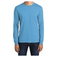 thumbnail image 1 of Mens Long Sleeve Core Blend Cotton/Polyester Tee Aquatic Blue 6X-Large, 1 of 6