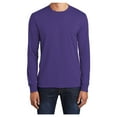 thumbnail image 1 of Mens Long Sleeve Core Blend Cotton/Polyester Tee Purple Medium, 1 of 6