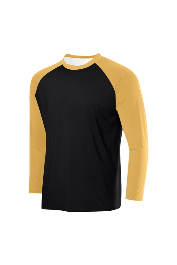 Mens Long Sleeve Crew Neck T Shirts Classic Fit Casual Active Cotton Baseball Tee Stylish Baseball Jersey T-Shirts