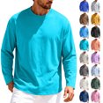 thumbnail image 1 of Mens Long Sleeve Crew Neck T Shirts Sweatshirt | Heavyweight Tshirts, Regular Fit, Machine Wash, Casual Wear, Fall/Winter Wear, Thermal, 1 of 6