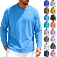thumbnail image 1 of Mens Long Sleeve Crew Neck T Shirts Sweatshirt | Heavyweight Tshirts, Regular Fit, Machine Wash, Casual Wear, Fall/Winter Wear, Thermal, 1 of 6