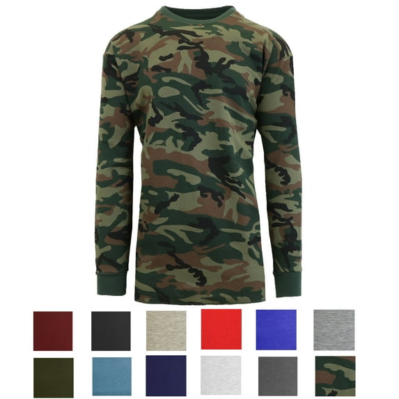 Mens Long Sleeve Crew Neck Thermal Shirts