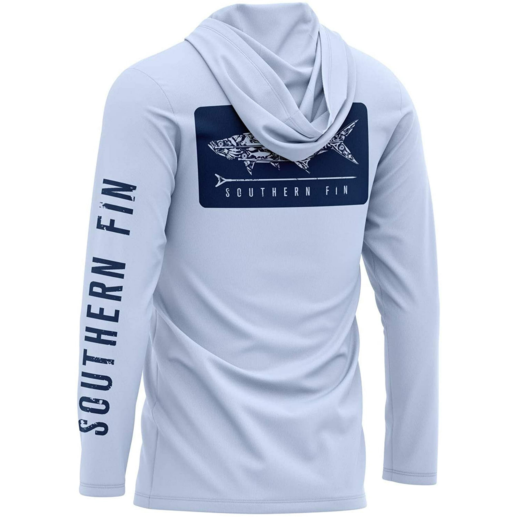 Mens Long Sleeve Fishing Hoodie Shirt with UV Sun Protection - Walmart.com