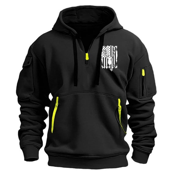 Mens Long Sleeve Hooded Jacket, Regular , Solid Color, Windproof Fabric, Suitable for Summer Outdoor Adventures and Hiking