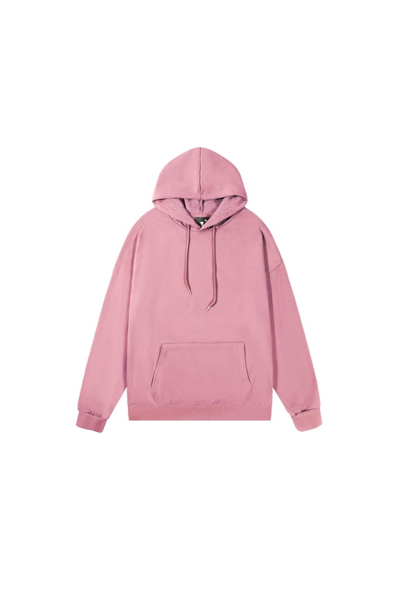 Mens Long Sleeve Hoodie Solid Color Hooded with Pocket Loose Fit Casual Fall Clothes Fashion Tops Basic Winter Clothing