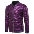 thumbnail image 1 of Mens Long Sleeve Hoodies Sweatshirt Zip Up Hoody Sequins Jacket Outwear Pullover Hooded Coat Jumper Top, 1 of 1