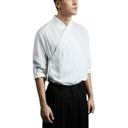 Mens Long Sleeve Japanese Style Yukata Shirts Casual Formal Party Tops
