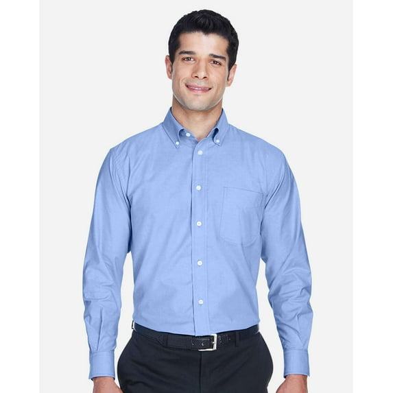 Mens Long-Sleeve Oxford with Stain-Release-M600