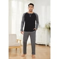 thumbnail image 1 of Mens Long Sleeve Pajama Set Men's Cotton Pajamas 2 Pieces Mens Warm Pajamas Set Long Sleeve and Pants Loungewear Set for Men, L-XXL, 1 of 11