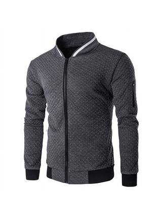 Mens' Long Sleeve Plaid Cardigan Zipper Sweatshirt Tops Jacket
