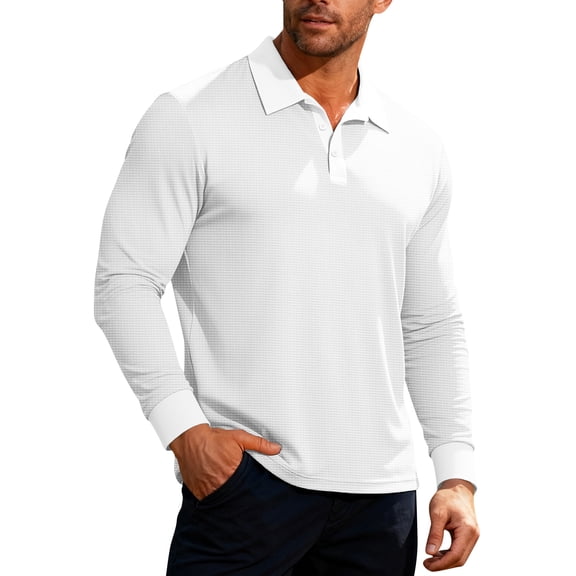 Mens Long Sleeve Polo Sweater Knit Casual Heavyweight Thermal Pullover Sweater Winter Warm Wool Jumper Button Down Streetwear