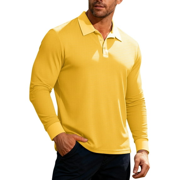 Mens Long Sleeve Polo Sweater Knit Casual Heavyweight Thermal Pullover Sweater Winter Warm Wool Jumper Button Down Streetwear