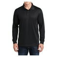 thumbnail image 1 of Mens Long Sleeve Polyester Micropique Sport-Wick Polo Shirt Black 2X-Large, 1 of 8