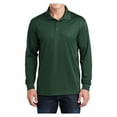 thumbnail image 1 of Mens Long Sleeve Polyester Micropique Sport-Wick Polo Shirt Forest Green 4X-Large, 1 of 8