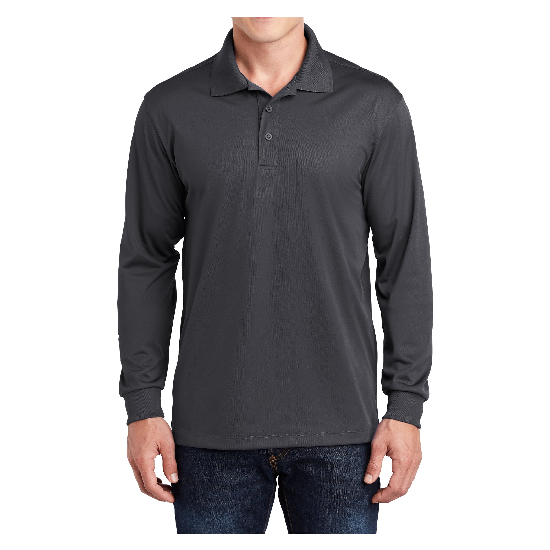 Polyester long top sleeve polo