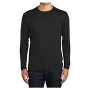 Mens Long Sleeve PosiCharge Competitor Polyester Tee Shirt Black L