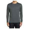 thumbnail image 1 of Mens Long Sleeve PosiCharge Competitor Polyester Tee Shirt Iron Grey S, 1 of 8