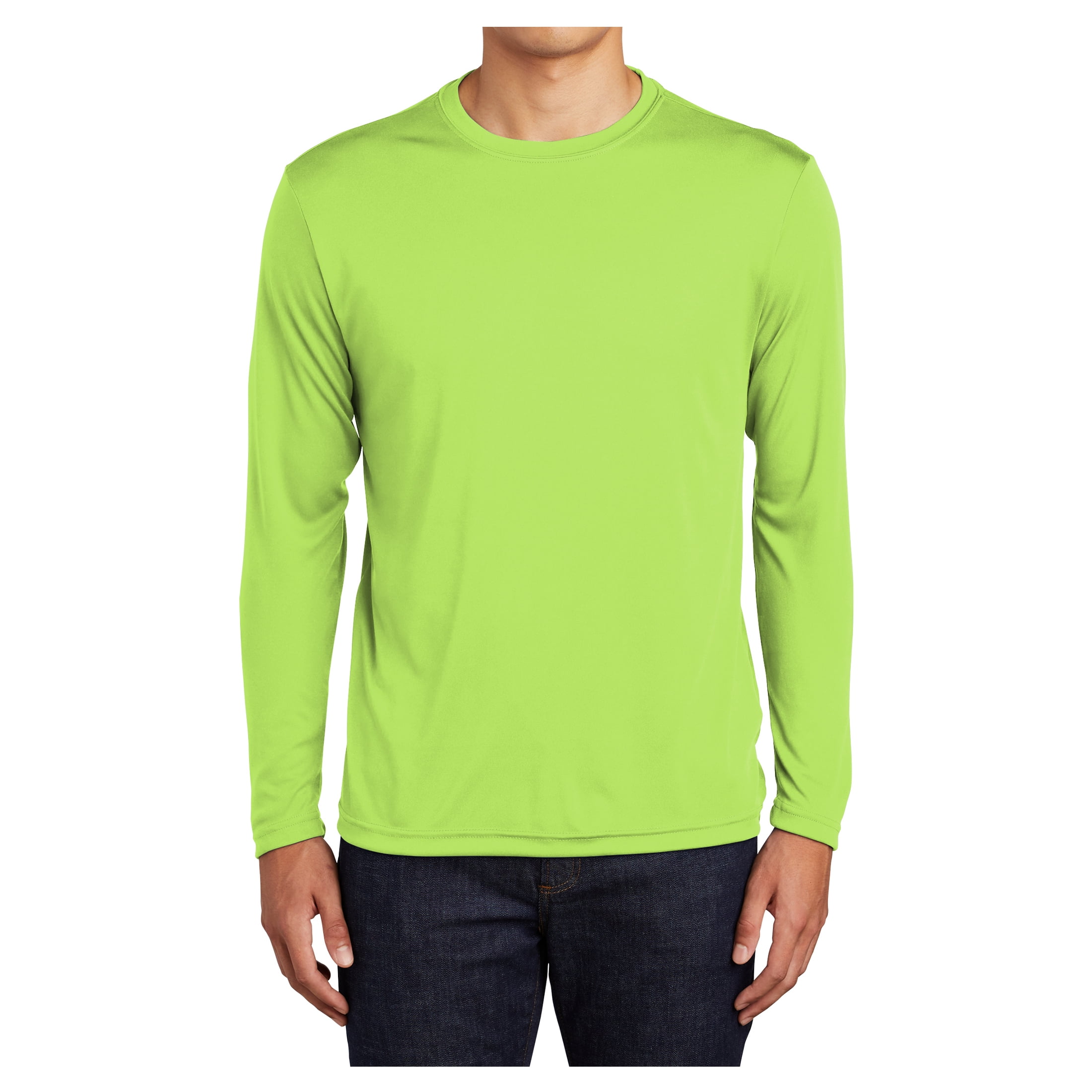 Mens Long Sleeve PosiCharge Competitor Polyester Tee Shirt Forest