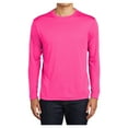 thumbnail image 1 of Mens Long Sleeve PosiCharge Competitor Polyester Tee Shirt Neon Pink S, 1 of 8
