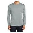 thumbnail image 1 of Mens Long Sleeve PosiCharge Competitor Polyester Tee Shirt Silver S, 1 of 8